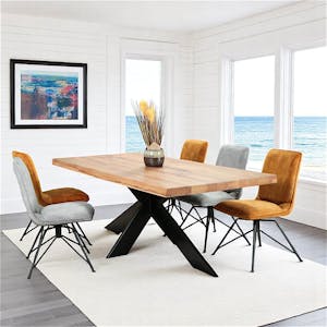 Table extensible en chêne huilé avec bords naturels 200 cm PALERME